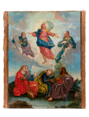 Преображение. Последняя треть XVIII в. Дерево, темпера, 35 х 26 см 
Публикации: Миры Александра 