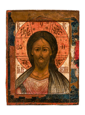 Господь Вседержитель. XIX в. Дерево, темпера, 35 х 27 см