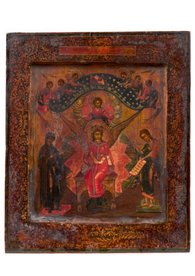 София – премудрость Божия. Начало XIX в. Дерево, темпера, 35 х 29 см Икона под олифой.