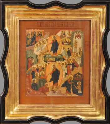 Воскресение - Сошествие во ад. XIX в. 62 х 55 см