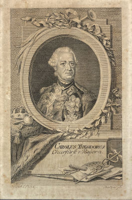 Бальцер (Balzer) Иоган (1738-1799) - Портрет Карла Теодора, курфюрста Баварского. 1780-е гг. Бумага 