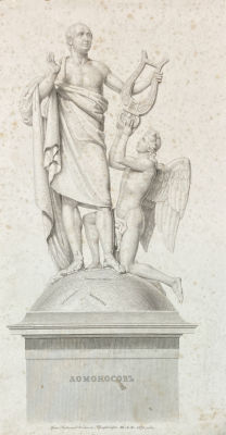 Уткин Николай Иванович (1780-1863) - Памятник Михаилу Ломоносову в Архангельске. 1836 г. Бумага 