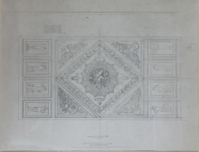 Фомин Иван Александрович (1872–1936) - Эскиз росписи плафона ванной комнаты в особняке А. 