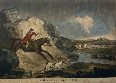 Издательство: Haines & Son - Преследуя лису. Бумага, гравюра, акварель, 25,5 х 35,5 см 
Издана 1 