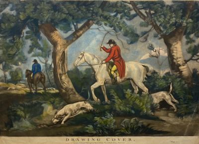 Издательство: Haines & Son - Преследуя лису. Бумага, гравюра, акварель, 25,5 х 35,5 см 
Издана 1 