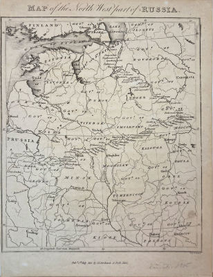 Neele (Strand) - Карта Северо-Запада европейской части России. 1815 г. Бумага, офорт, 26 х 21 см