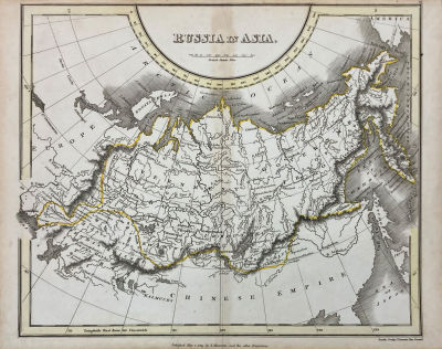 Гравер Smith (Clements Inn, Strand) - Карта &laquo;Россия в Азии&raquo;. 1819 г. Бумага, офорт, 26 х 21 см