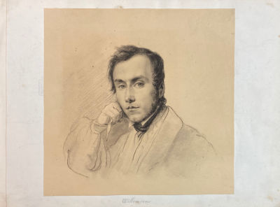 Неизвестный художник - Willemsens. Середина XIX в. Бумага, итальянский карандаш, 20.6 х 27.9 см