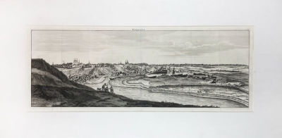 Неизвестный автор. По оригиналу К. Де. Бруина - Вид Воронежа. Бумага, офорт, резец, 21.9 х 62 см