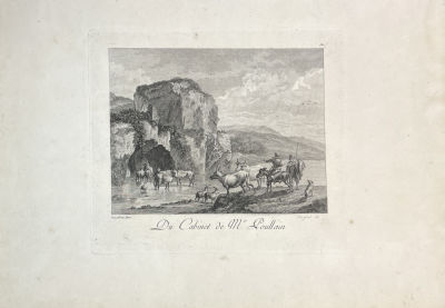 F. Borgnet по оригиналу Питерса Берхема (1620-1683) - Резцовая гравюра из серии "Из кабинета месье 
