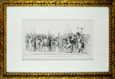 Хьюджес (Hughes), Джон - Ольденбургская процессия в Оксфорде в мае 1814 г. 1816 г. Бумага, офорт 