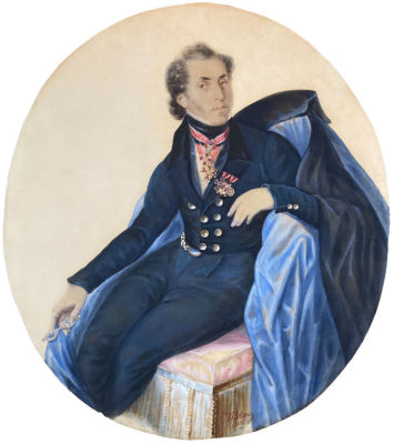 Неизвестный художник - Портрет П.П.Гулак-Артемовского. 1830-е гг. Бумага, акварель, 39.7 х 35 
