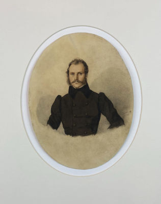 Осокин Константин Семенович (1801- после 1847) - Портрет молодого человека в сюртуке. 1836 г. Карто 