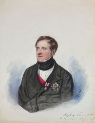 Деосси (Dehaussy) Жан Батист Жюль (1812-1891) - Портрет Ф.Р.Сомерсета (Somerset). 1849 г. Бумага 