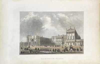 Неизвестный художник - Букингемский дворец. Середина XIX в. Бумага, раскрашенная нравюра на стали 