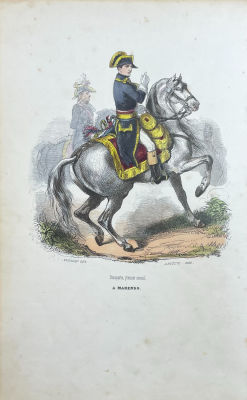 Неизвестный художник - Бонапарт, премьер-консул. Маренго. Середина XIX в. Бумага, раскрашенная 