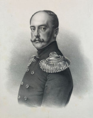 Неизвестный художник - Портрет императора Николая I. 1850-е гг. Бумага, литография, 33.1 х 27 см С 
