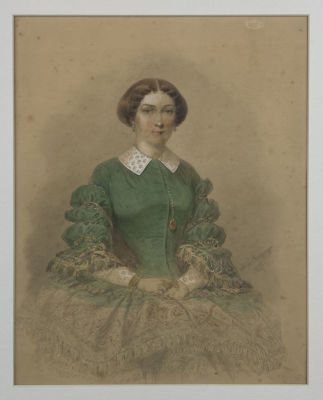 Шарлемань (Боде-Шарлемань) Адольф Иосифович (1826-1901) - Портрет неизвестной дамы в зеленом 