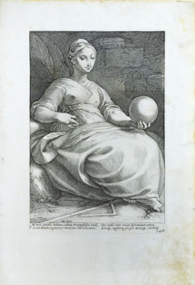 Гольциус Хендрик (1558 - 1617) - Урания. 1592 г. Бумага, гравюра резцом 24 х 35,5 см 
Хендрик 