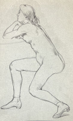 Барон Клодт фон Юргенсбург Михаил Петрович (1835-1914) - Обнаженная. 2-я половина XIX в. Бумага 