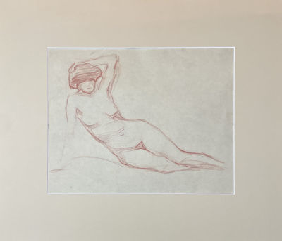 Киселева Елена Андреевна (1878-1974) - Обнаженная. 1900-е – начало 1910-х гг. Бумага, сангина 