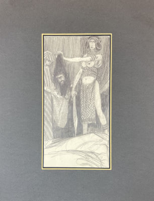 Владимиров Василий Васильевич (1880–1931) - Юдифь с головой Олоферна. Начало ХХ в. Бумага 
