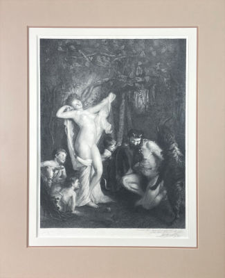 Неизвестный французский художник - Лесная нимфа. Начало XX в. Бумага, литография, 51 х 40 см