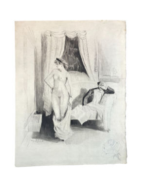 Аблетт Уильям Альберт (1877-1936) - Эротическая сцена №10. 1920-е гг. Бумага, офорт, карандашные 