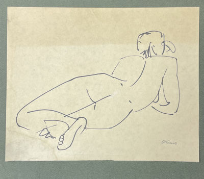 Комов Олег Константинович (1932-1994) - Обнаженная. 1970-е гг. Бумага, фломастер, 19 х 26 