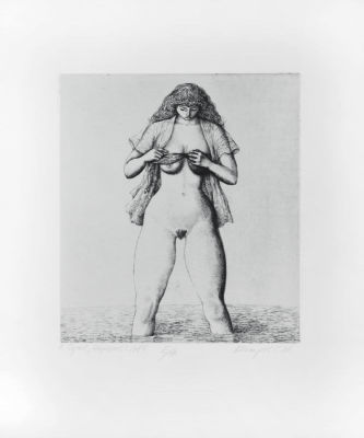 Басыров Гариф Шарипович (1944-2004) - Из серии "Нарцисс". 1986 г. Бумага, офорт, 49.5 х 34 см