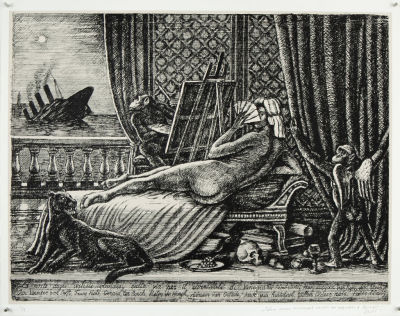 Шабельников Юрий (1959 г.р.) - "Гибель малых голландцев по пути на карнавал в Венеции". 2022 г. Бум 