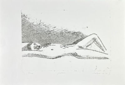 Зайцева Мария (1975 г.р.) - Нега. 2023 г. Бумага, диатипия, 29.6 х 41.8 см Зайцева Мария (1975 