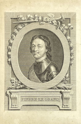 Августин де Сент-Обен (de Saint-Aubin)(1736–1807) - Портрет Петра I. 1770 г. Бумага, резцовая 