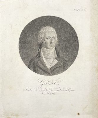 Неизвестный гравер - Портрет французского танцора и балетмейстера Пьера-Габриеля Гарделя 