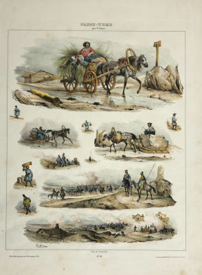 Адам (Adam) Виктор Жан (1801-1866) - Из прошлого. 1820-1830-е годы. Бумага, литография, акварель 