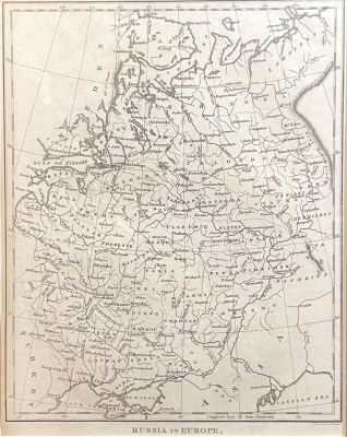 Гравер Neele (Strand, 35) - Карта &laquo;Россия в Европе&raquo;. 1826 г. Бумага, офорт, 23.5 х 18.5 см Карта 