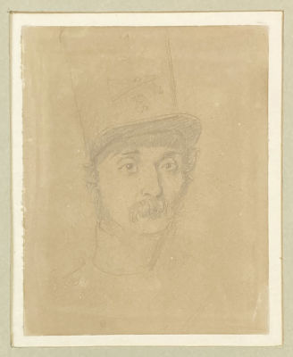 Верне Орас (1789-1863) - Портрет офицера. 1830-1840-е гг. Бумага, графитный карандаш, 11 х 9 