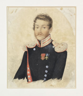 Осокин Константин Семенович (1801 - после 1847) - Портрет подпоручика В.А. Семенова. 1833-1836 гг. 