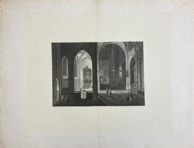 Тома (Thomas) - Интерьер храма. 1840-е гг. Бумага, гравюра на стали, 41 х 57 смПо оригиналу Петера 