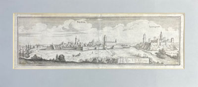 Мериан, Маттеус I (1593 – 1650) - Вид Нарвы и Ивангорода. Первая половина XVII в. Бумага, гравюра 