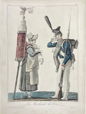 Дебюкюр (Debucourt), Филипп-Луи (1757-1832) по рисунку Карла Верне (Vernet) (1758-1836) - Продавщиц 