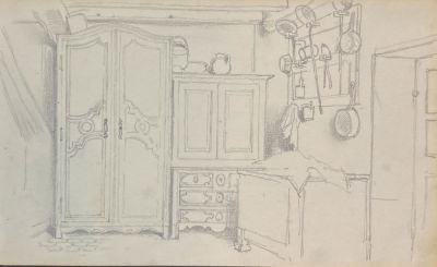 Дмитриев-Оренбургский Николай Дмитриевич (1837-1898) - Кухня во французском доме. 1870-1880-е гг. Б 