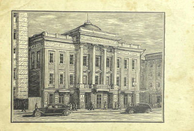Поляков Михаил Иванович (1903-1978) - Москва. Дом союзов. 1946 г. Бумага, ксилография, 10,5 х 15 