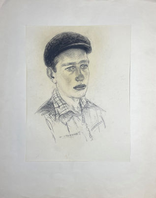 Капусцинский Виктор Евгеньевич (1917-1993) - Портрет молодого человека. 1960-е гг. Бумага 