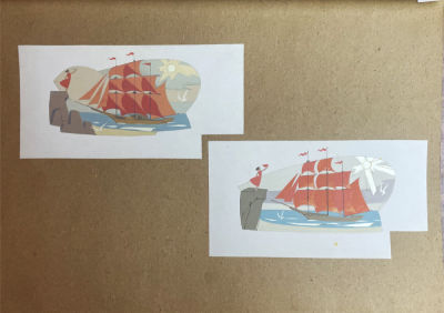 Пугачёв Юрий Владимирович (1933–1998) - Ассоль и Алые паруса. Два графических рисунка. 1960-е гг. Б 