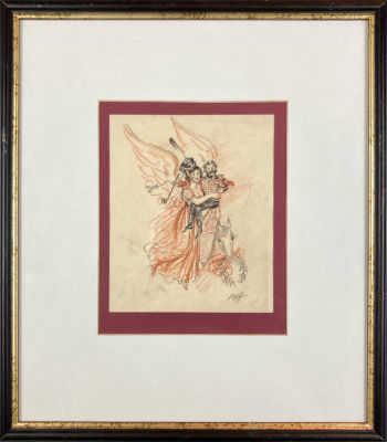 Иванов Юрий Валентинович (1940-2019) - Денис Давыдов. 1980-1990-е гг. Бумага, графитный и цветной 