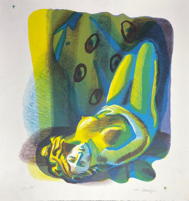 Татевосян Лусинэ Рубеновна (1990 г.р.) - Сон. 2018 г. Бумага, литография, 50 х 50 