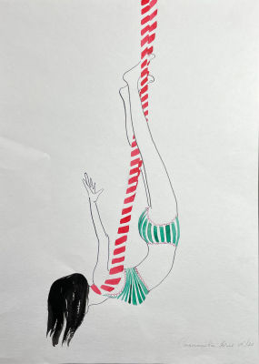 Степанова Юля - Гимнастка. 2020 г. Бумага, акварель, 41.3 х 29.6 см