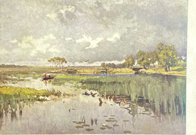 Маковский Александр Владимирович (1869-1924) - Открытка. На болоте. , Союз 1 копейка. В пользу 