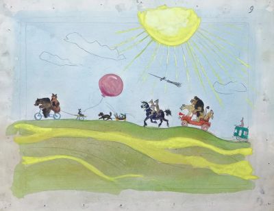 Талашенко Владимир Иванович (1915-1988) - Иллюстрация к произведению К.Чуковского "Тараканище". 